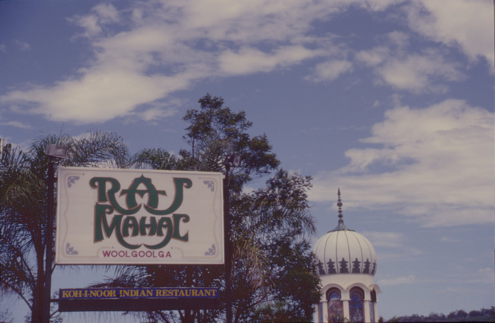 Raj Mahal sign, Woolgoolga