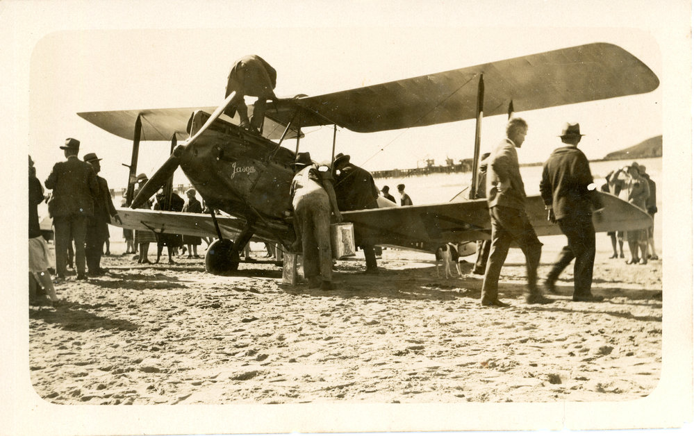 The Jason on the sands of Jetty Beach, June 1930