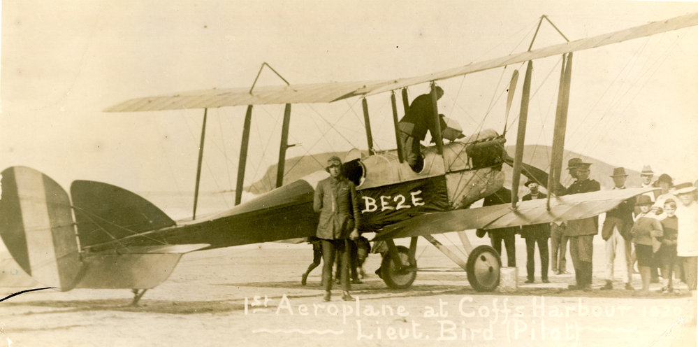 Stanley Bird lands the first plane BE2E, 14 June 1920