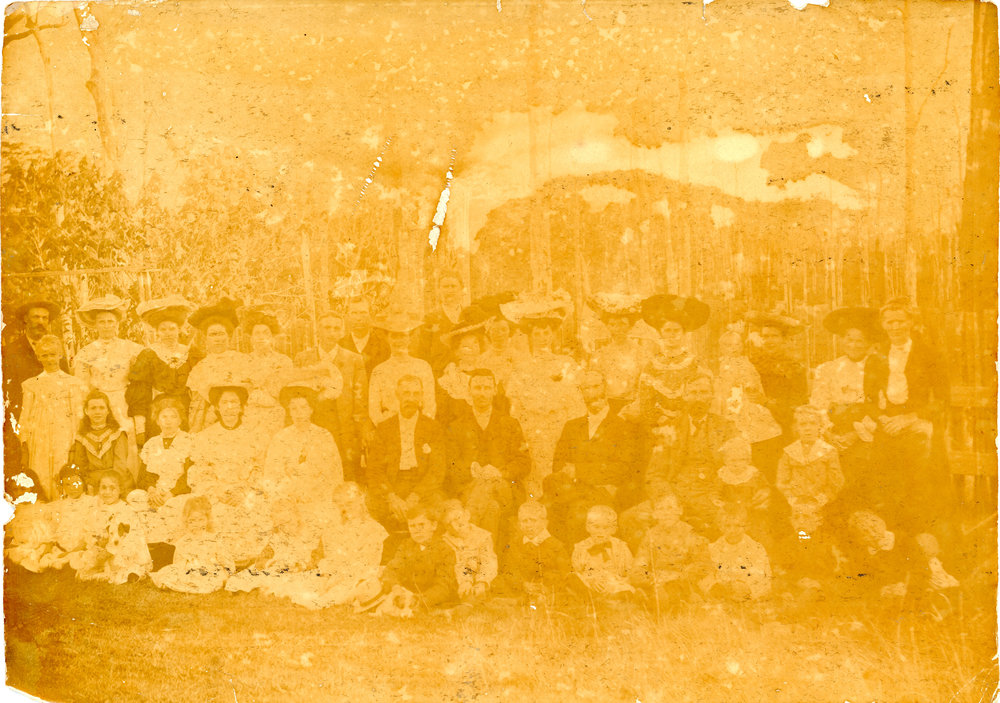 Outdoor group portrait, early 1900s