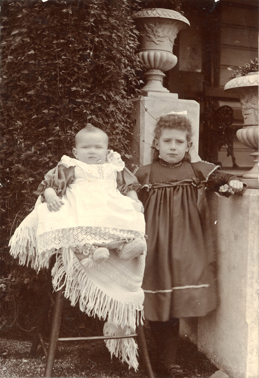 Portrait of a baby and child, early 1900s