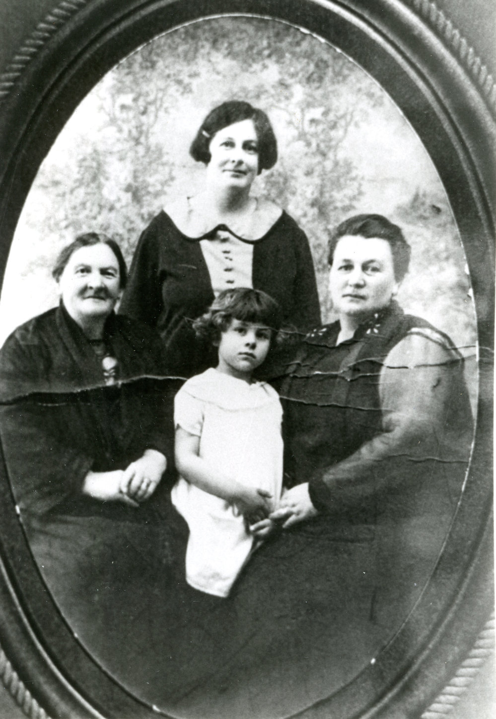 Portrait of four generations of women