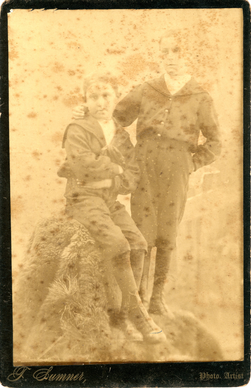 Portrait of two young boys, late 1890s