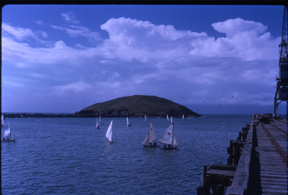 Sailing off the jetty, 1963