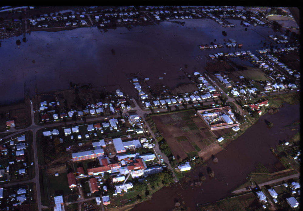 Flooded town, 1967