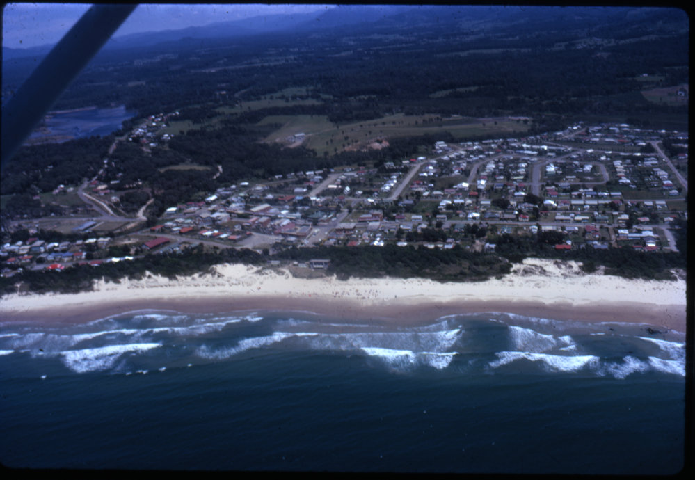 Aerial view of the coastline, 1967