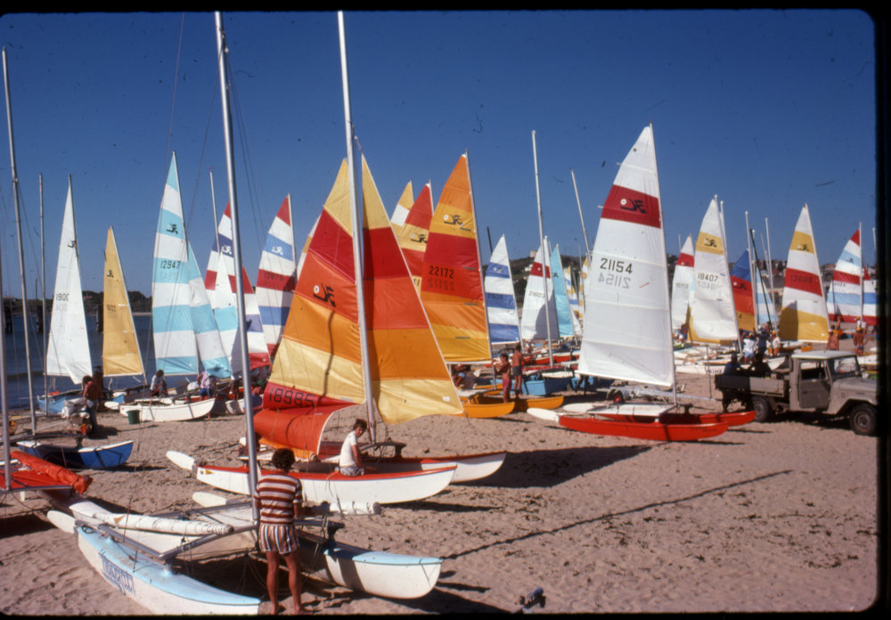 Sailing regatta at the jetty, 1977