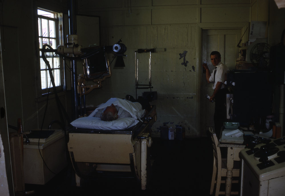 X-Ray Department at Coffs Harbour District Hospital with body, September 1969