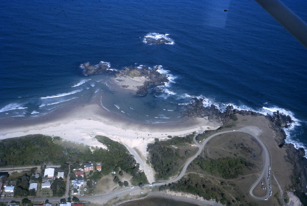 Aerial view of Sawtell Headland, 1965