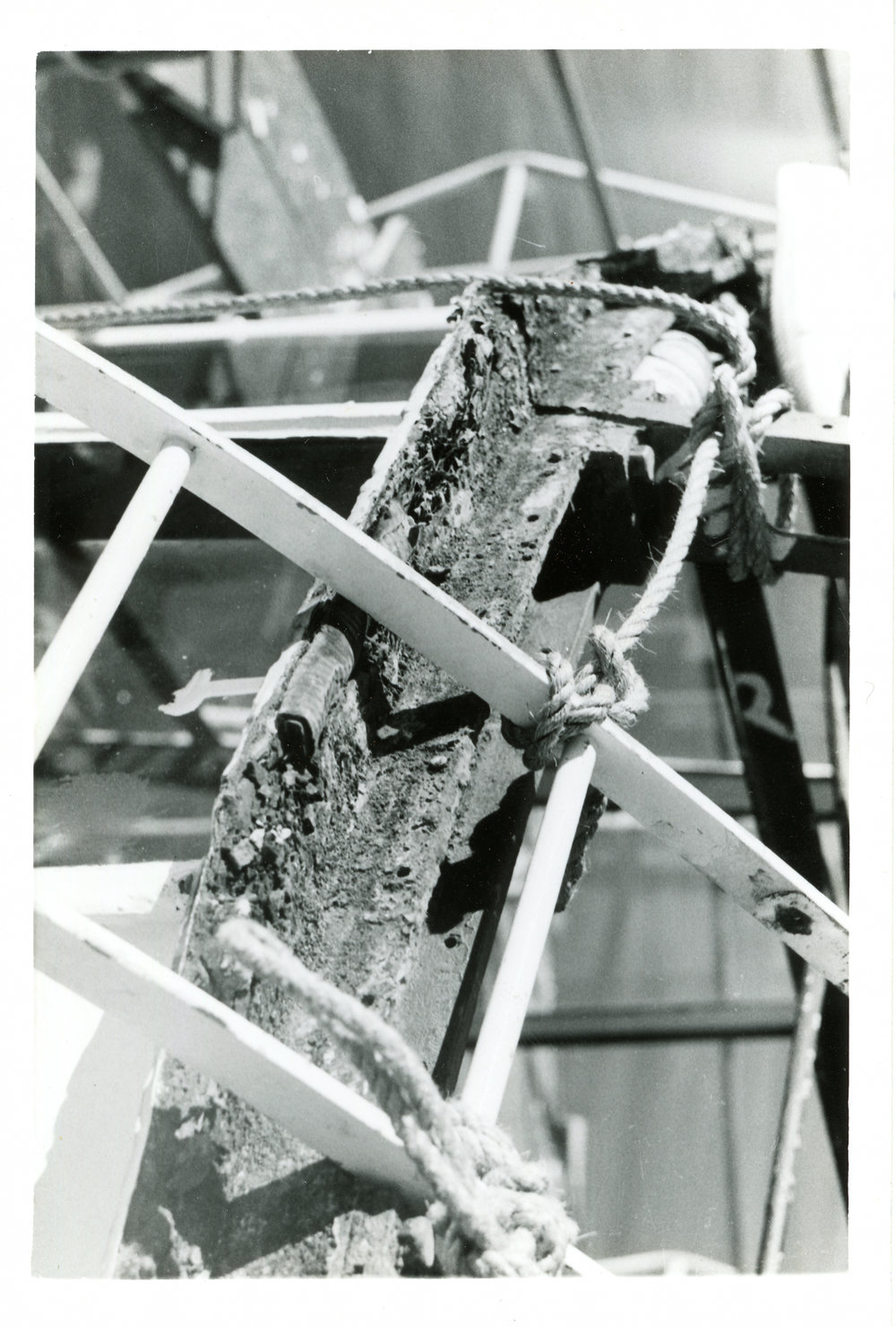 Rust damage at the Smoky Cape lighthouse, 1977 
