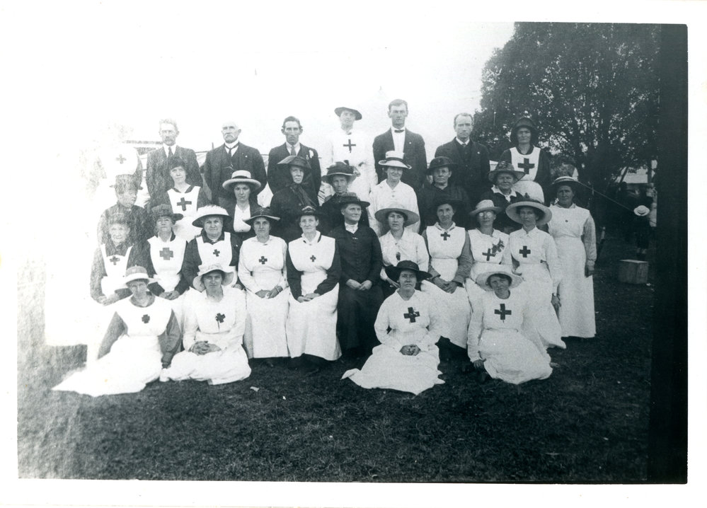 Red Cross group with William Small, 23 January 1918