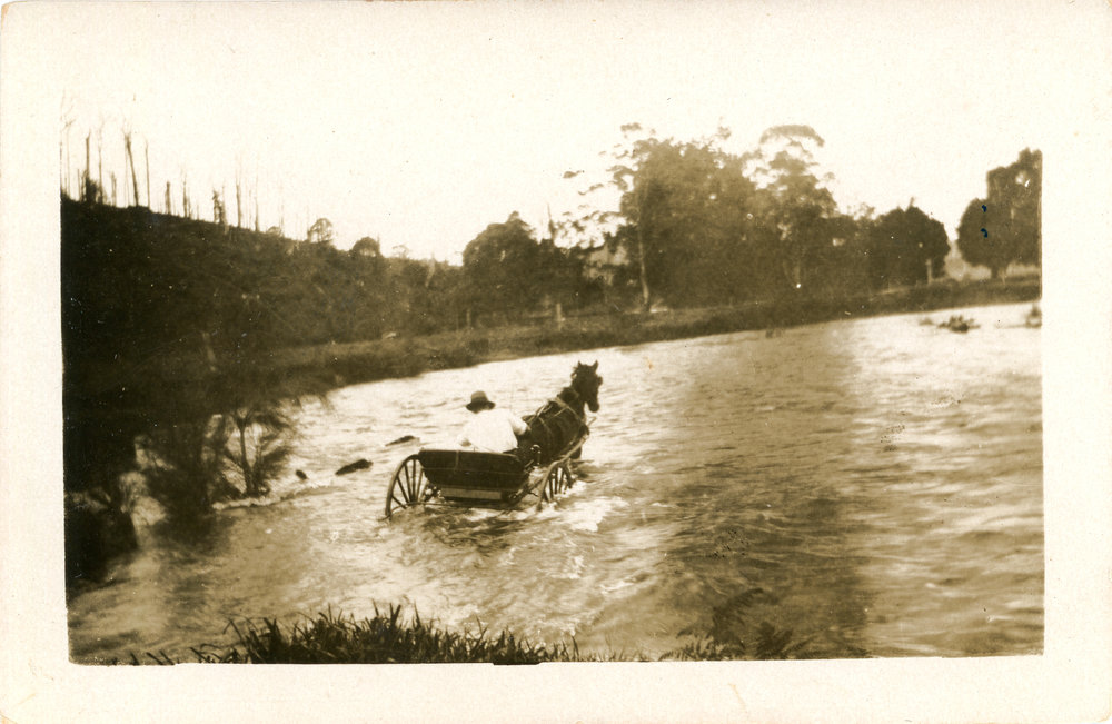Crossing a flooded creek