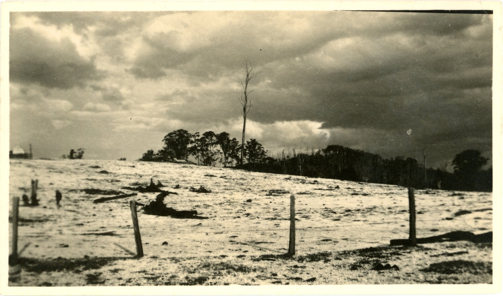 Hail storm, August 1943
