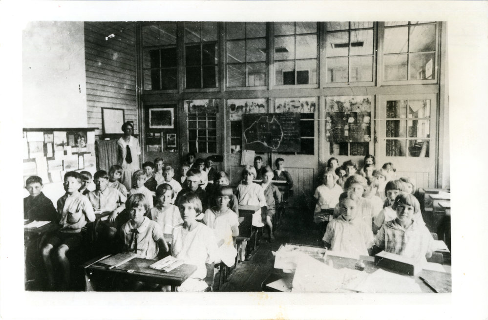 Teacher and students at Coffs Harbour Public School, 1926 