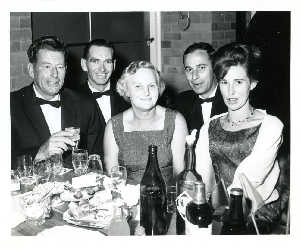 Group of five in ballroom attire
