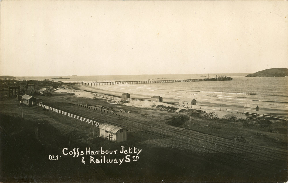 Coffs Jetty and Railway Station, c. 1915