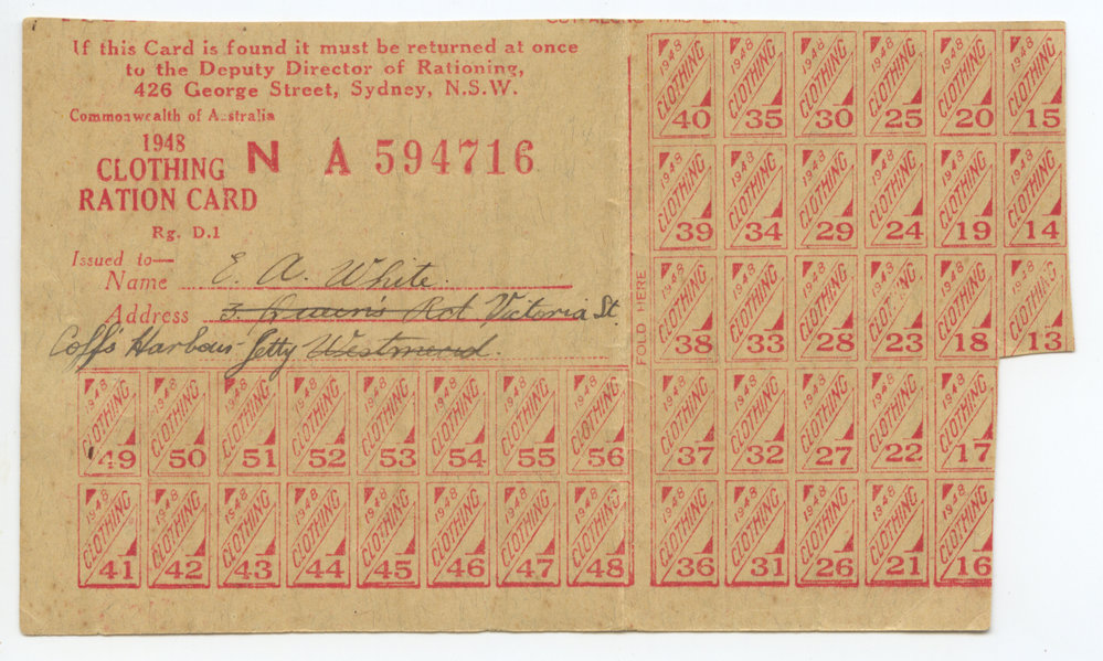 Clothing Ration Card, 1948