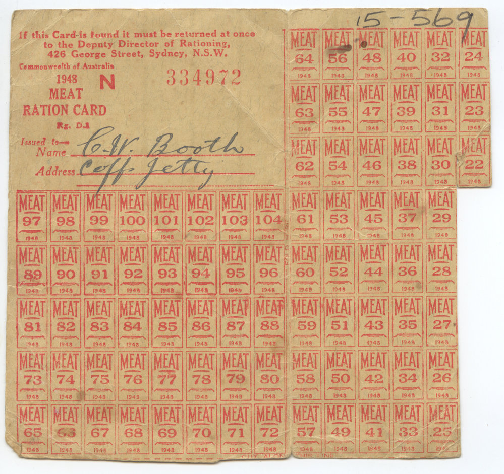 Meat Ration Card, 1948