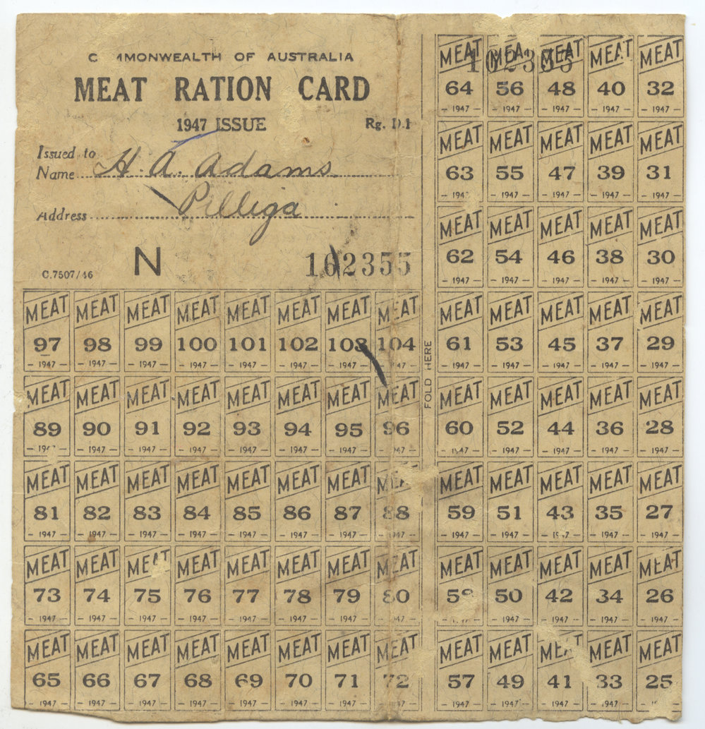 Meat Ration Card, 1947