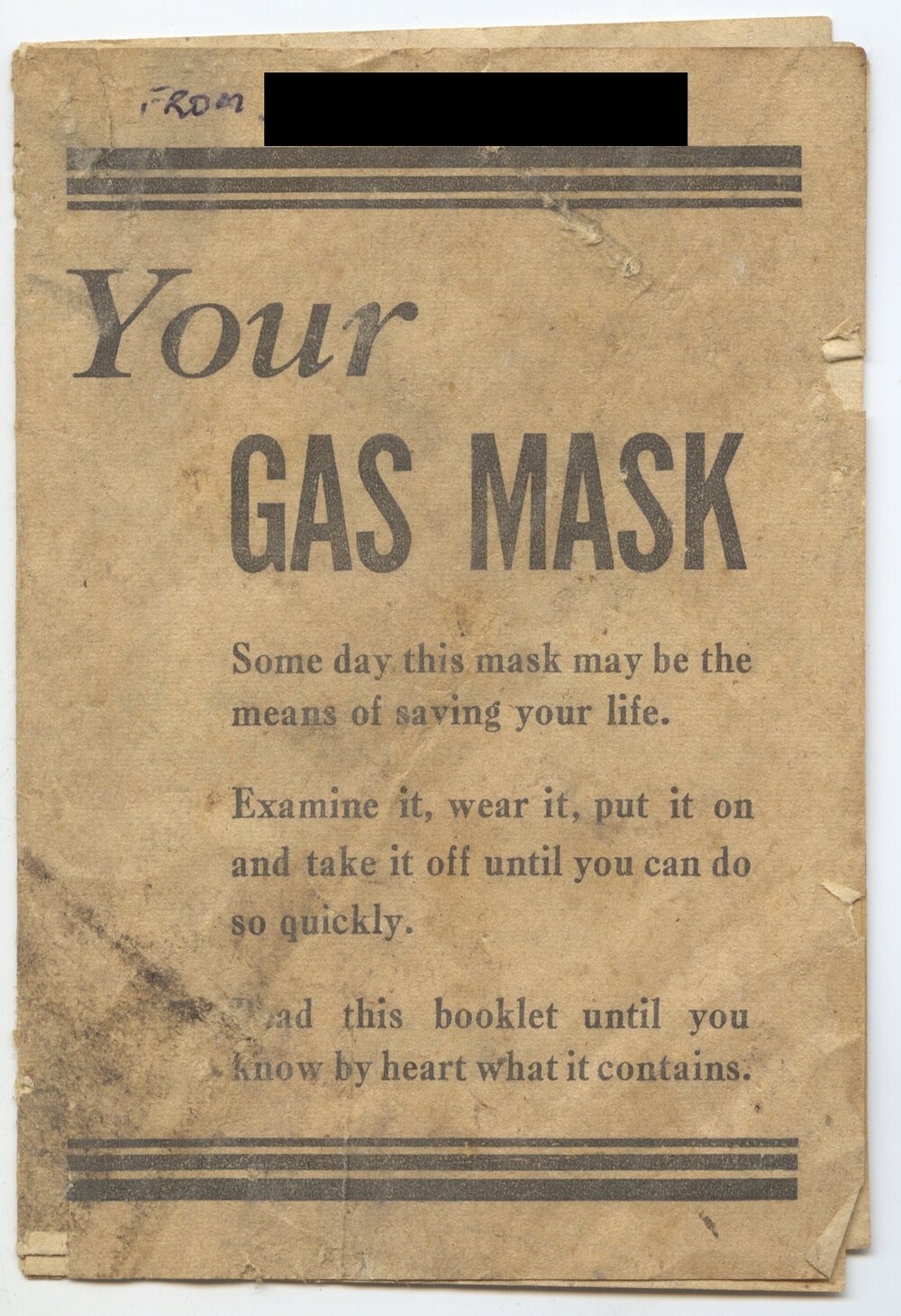 Your Gas Mask booklet