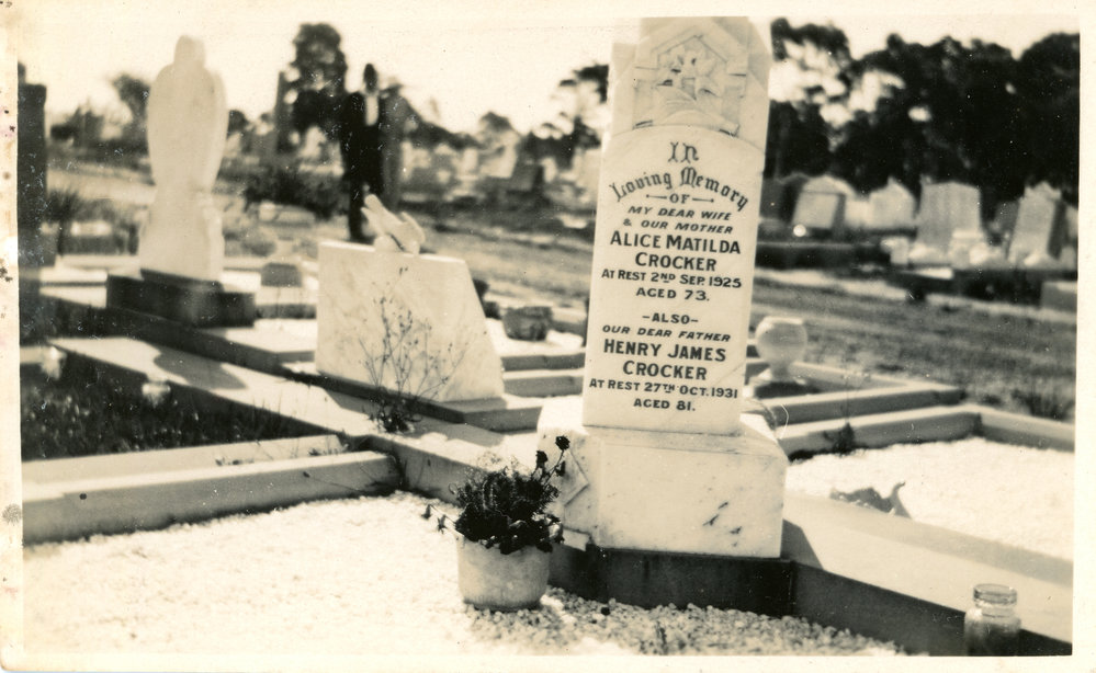 Gravesite of Alice Matilda and Henry James Crocker