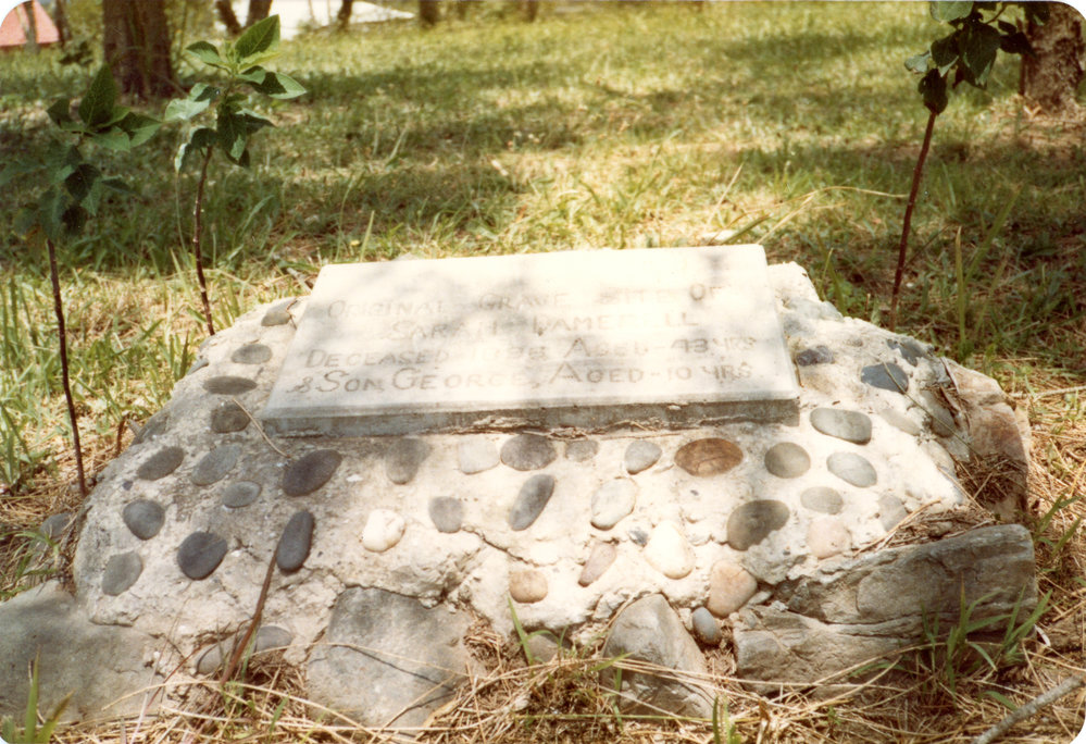 Gravesite of Sarah and George Damerell