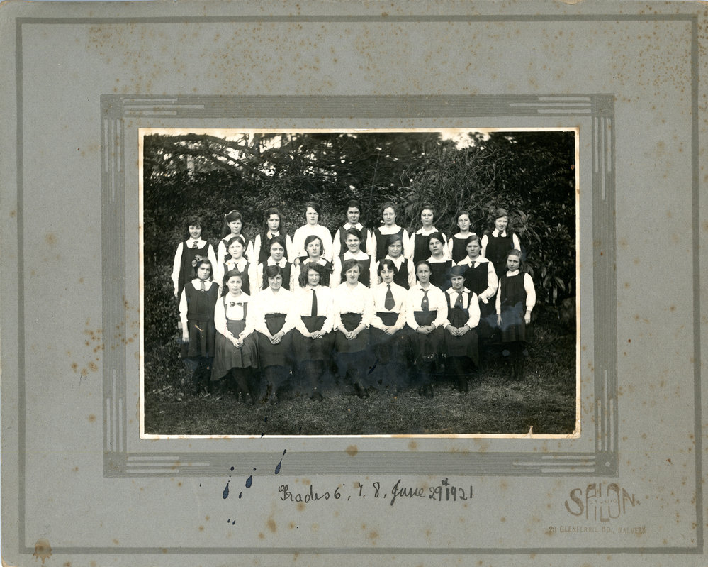 Group of young women at St Mary's Convent, 29 June 1921
