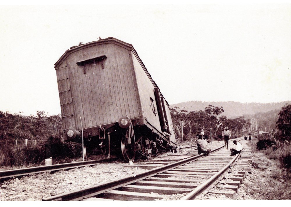 Derailment near Coffs, 1924