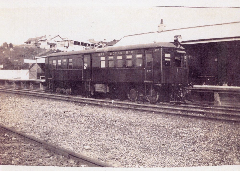 Arrival of the first new Rail Motor No. 13, 1924