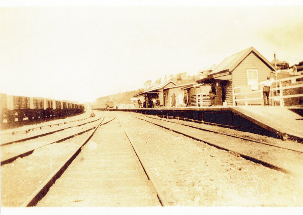 First 35 class engine hauling express arriving in Coffs, 1924