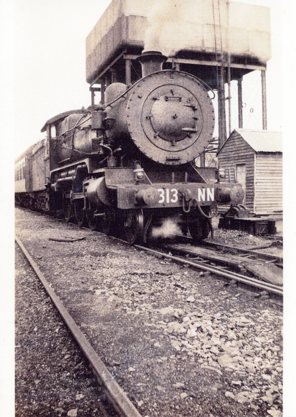 First 35 class engine hauling express arriving in Coffs, 1924