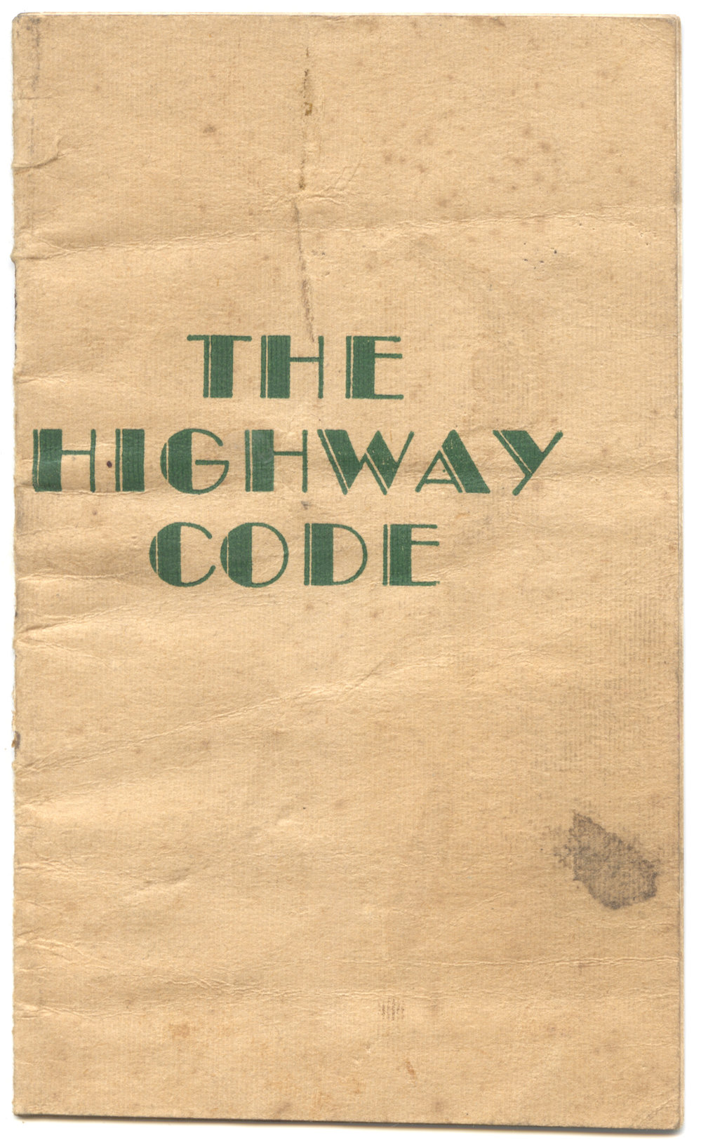 The Highway Code, June 1938