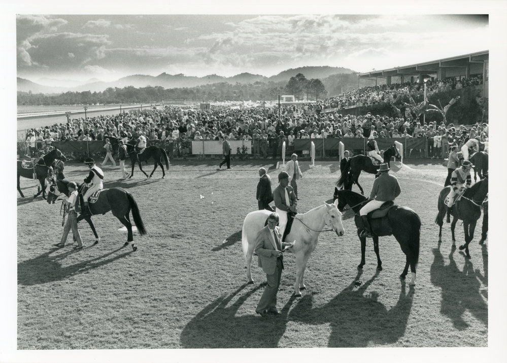 Racecourse scene, 4 August 1989