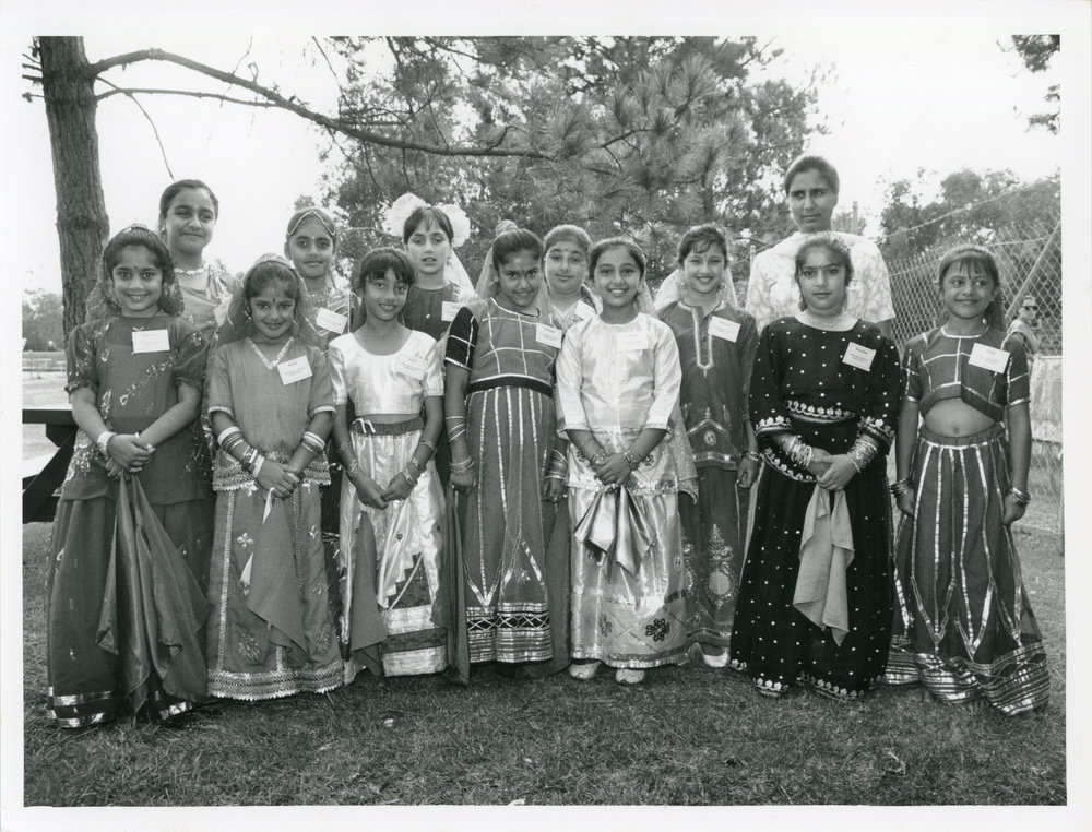 A group of girls in Sikh dress, February 1992