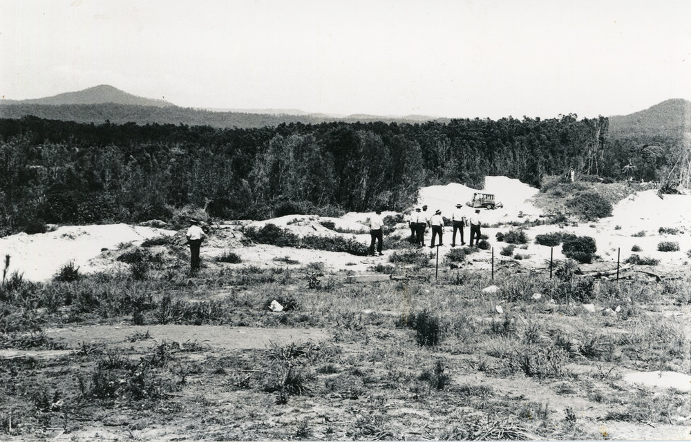 Police presence at an Emerald Beach rally, 26 November 1991