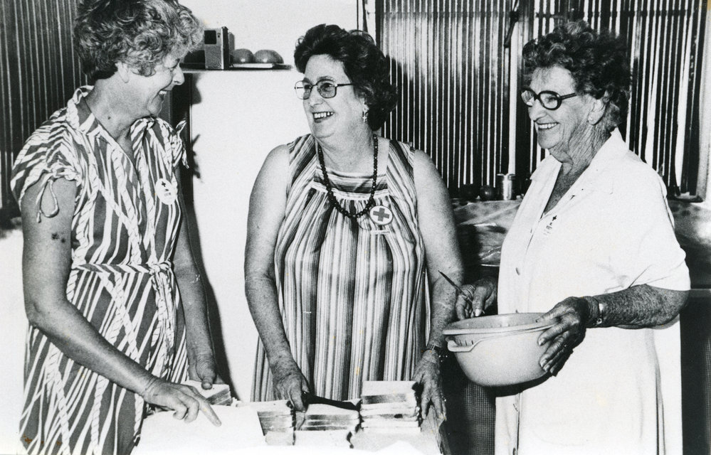 Red Cross ladies at work, December 1980