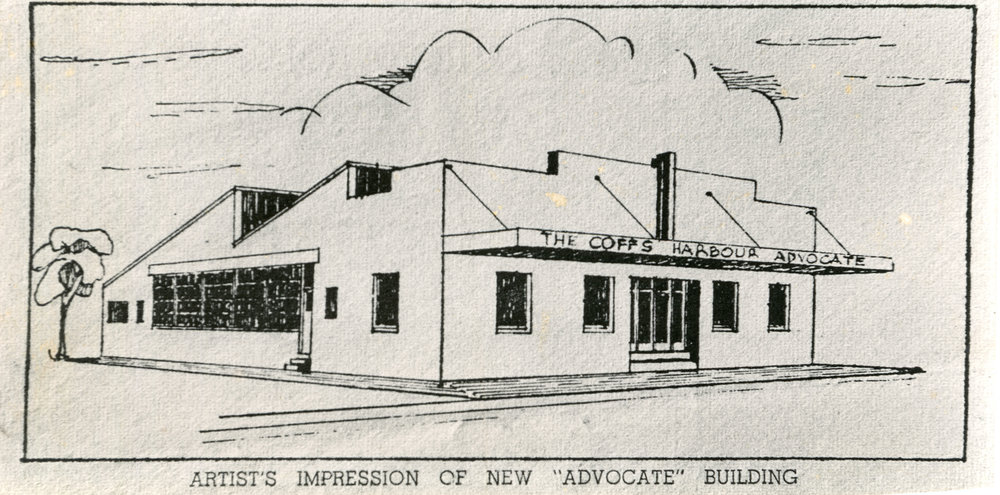 Artist's impression of the Advocate office, 1955