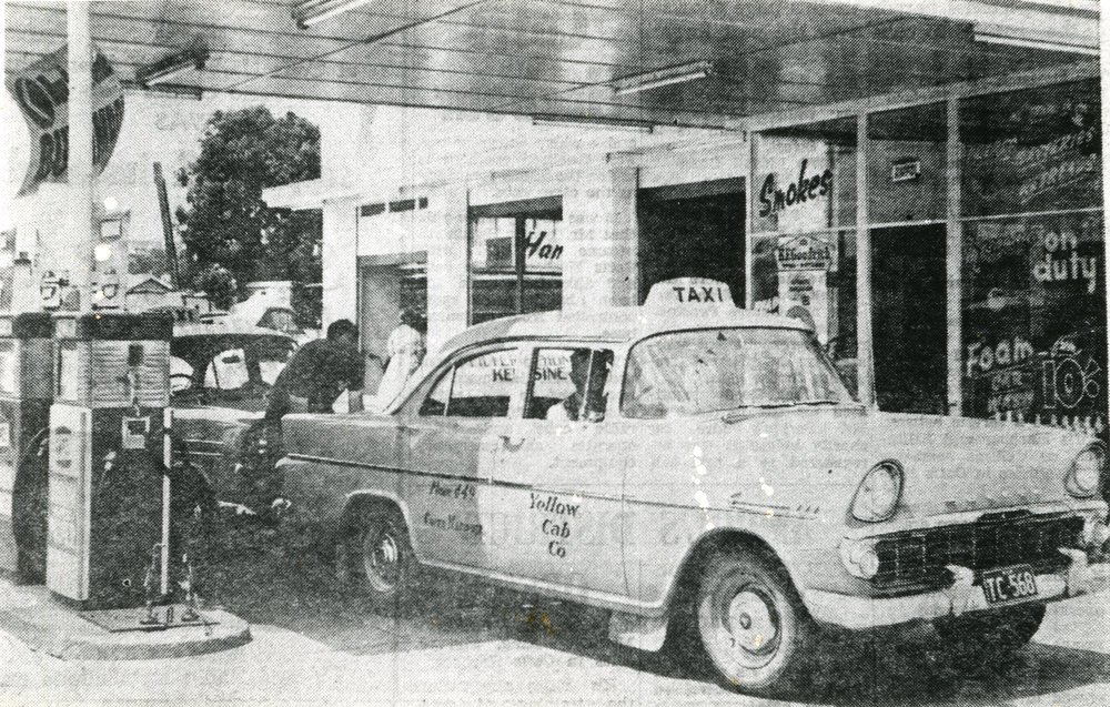 Yellow cab refuelling, 1962