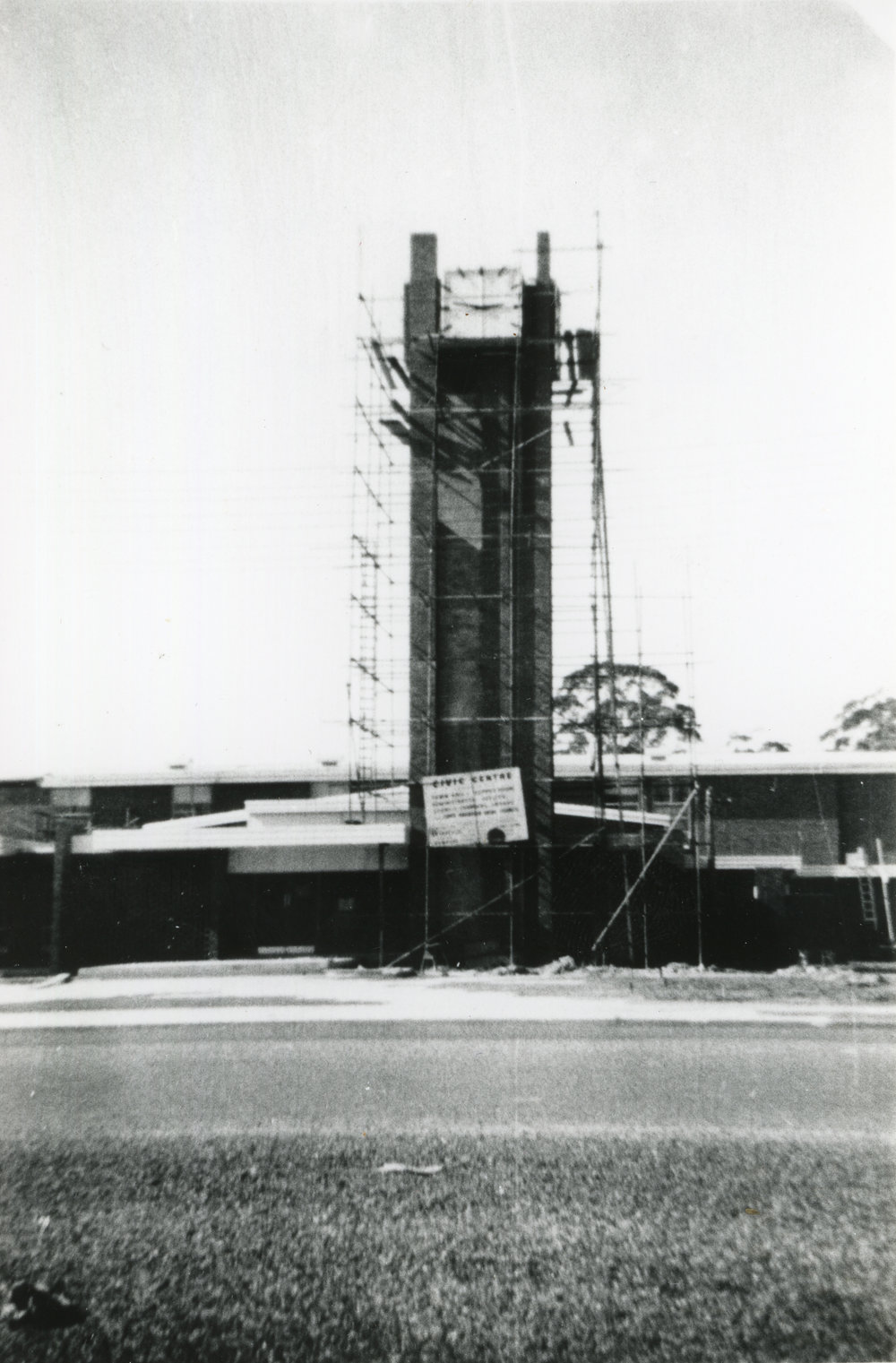 The Civic Centre nears completion, 1964
