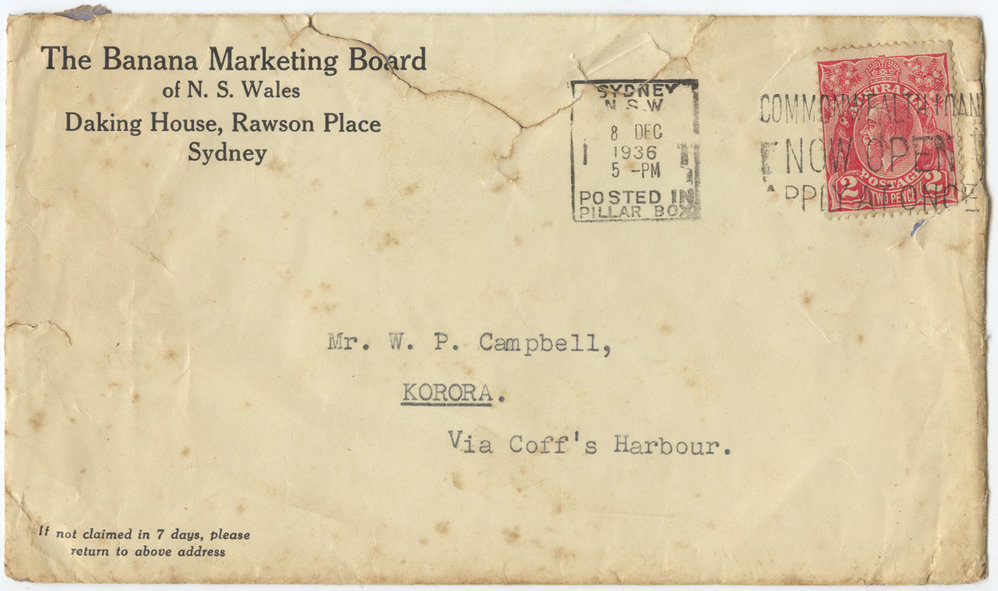 Envelope, 8 December 1936