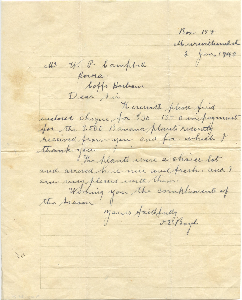 Letter, 2 January 1940