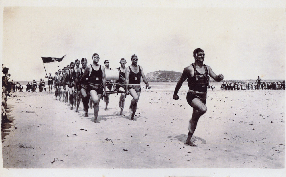 Surf Lifesaving carnival on Jetty Beach, 1920s