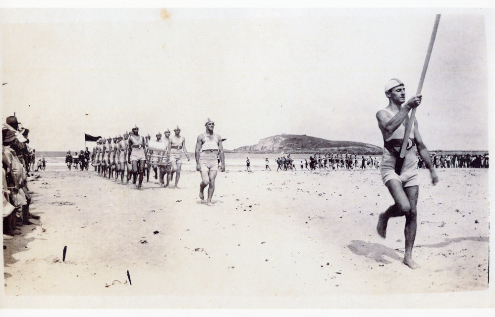 Surf Lifesaving carnival on Jetty Beach, 1920s
