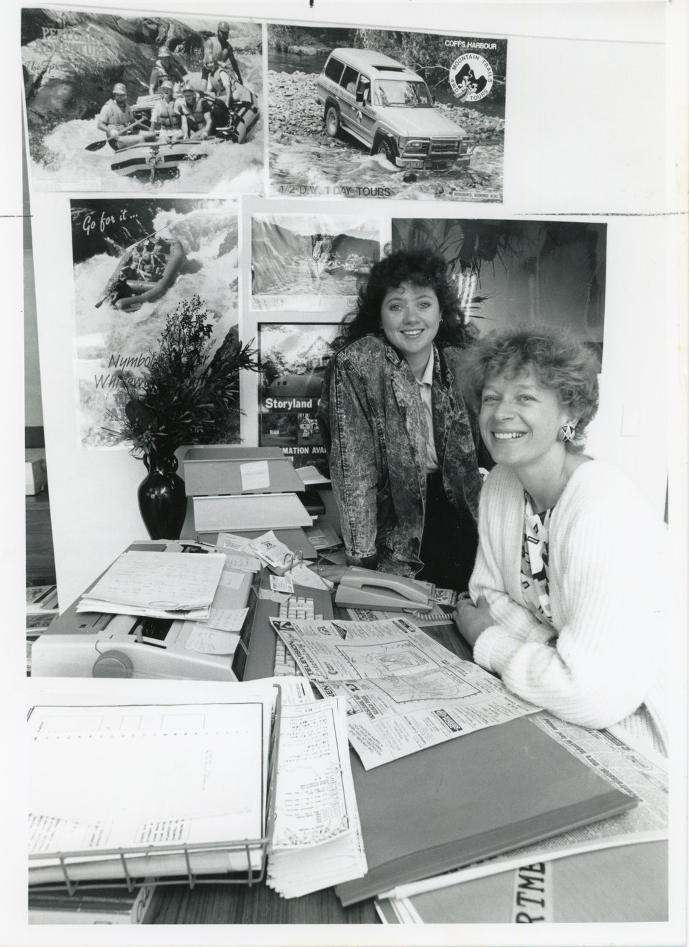 Nadene and Kath at the tourist information office