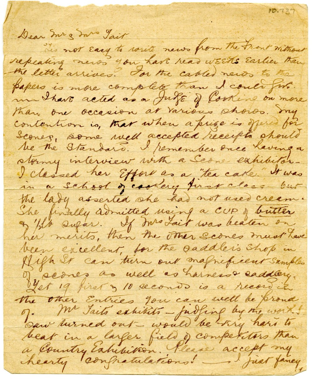 Two letters from Private John Knox Perry, 27 July 1918