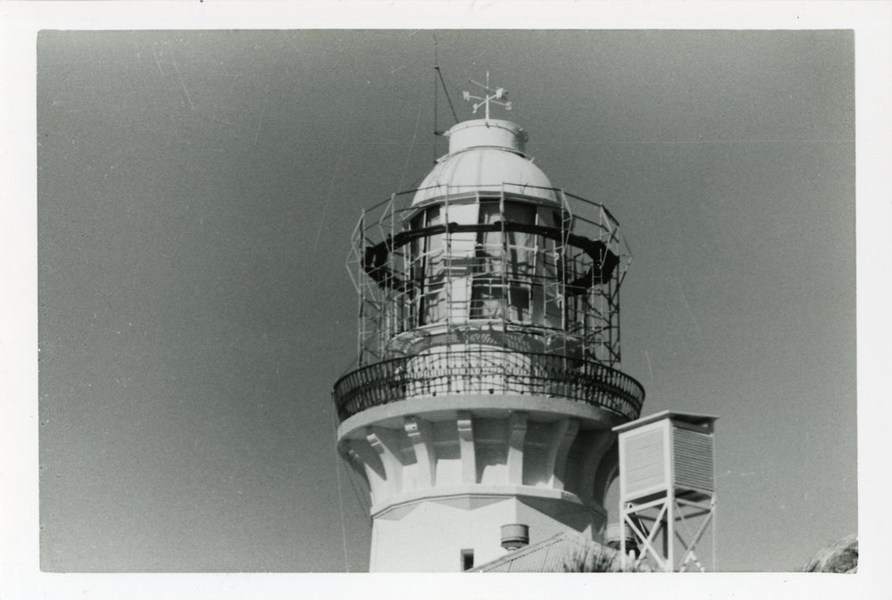 Smoky Cape Lighthouse scaffolding, 1977 
