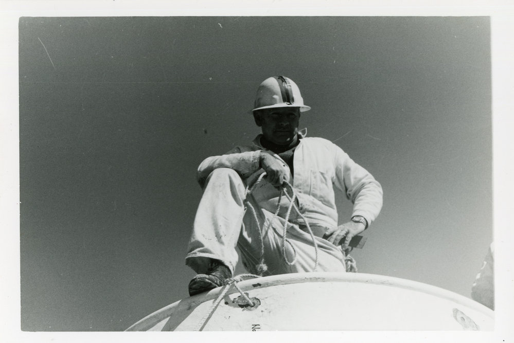 Standing on top of the Smoky Cape Lighthouse, 1977 
