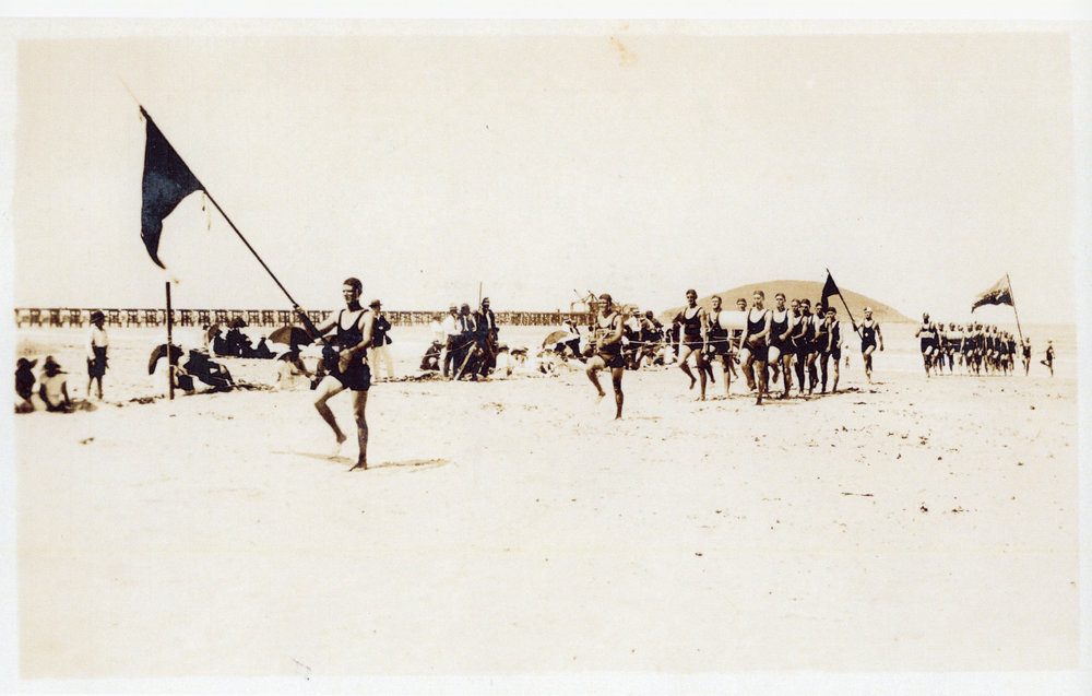 Surf Lifesaving carnival on Jetty Beach, 1920s