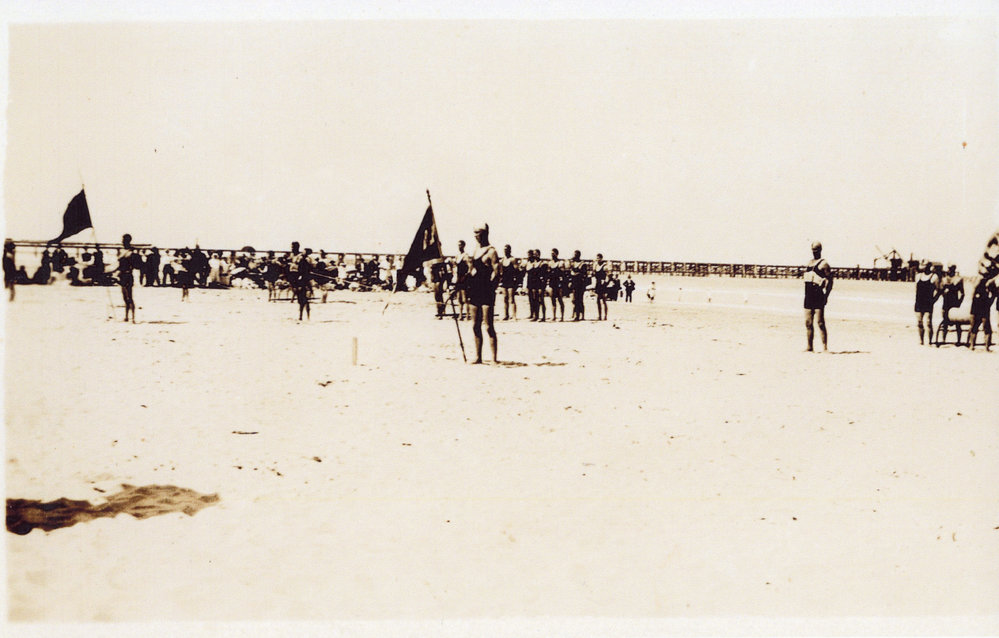 Surf Lifesaving carnival on Jetty Beach, 1920s