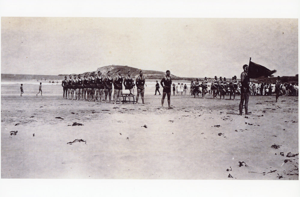 Surf Lifesaving carnival on Jetty Beach, 1920s